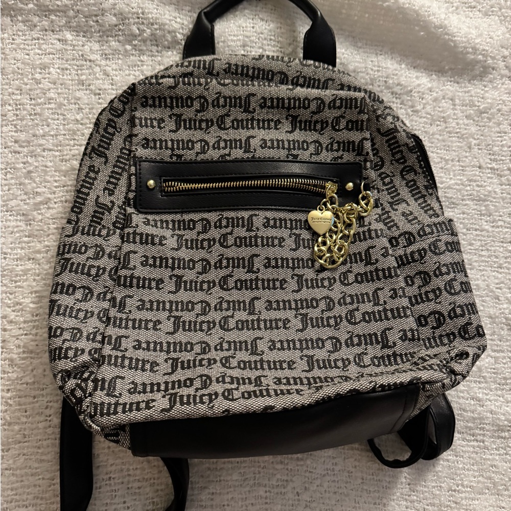 Juicy Couture Monogram Black and Grey Backpack
